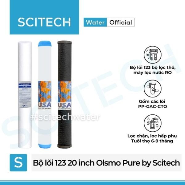 Bộ lõi thô 123 20 inch Olsmo Pure by Scitech
