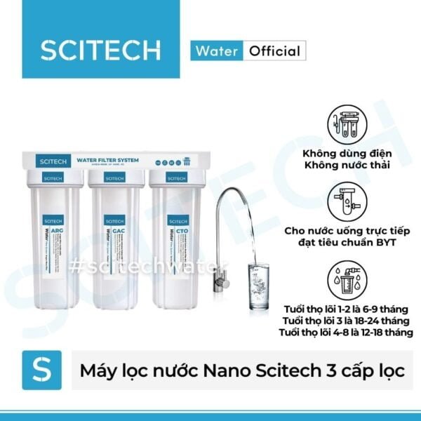 may loc nuoc nano scitech 3 cap loc