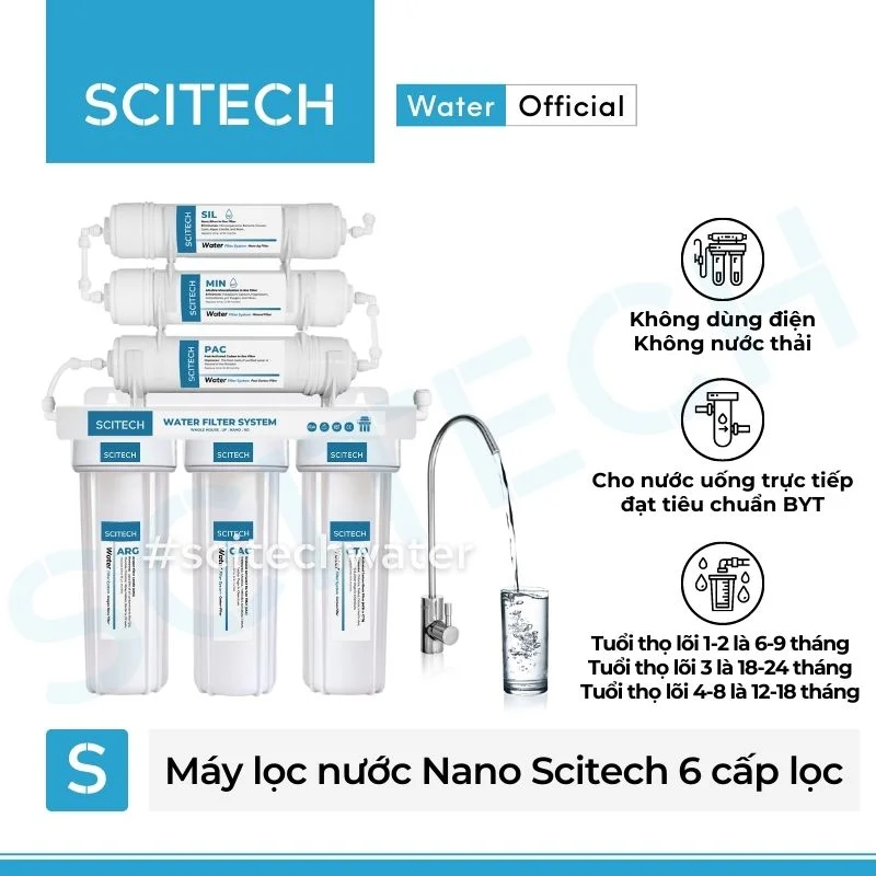 may loc nuoc nano scitech 6 cap loc