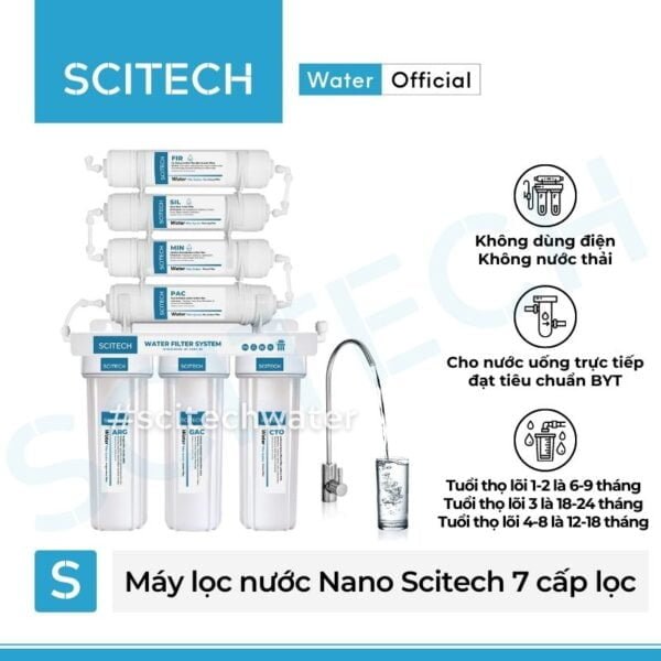 may loc nuoc nano scitech 7 cap loc