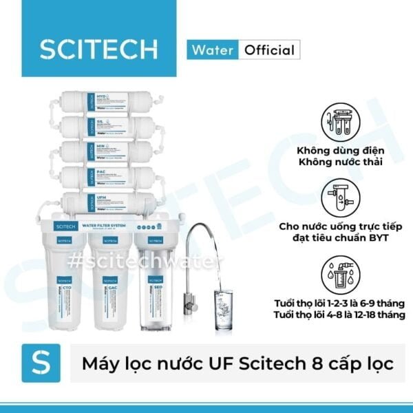 may loc nuoc uf scitech 8 cap loc