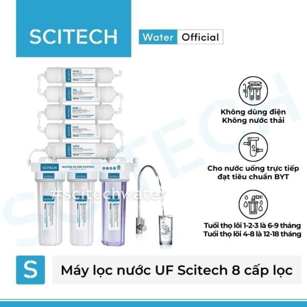 may loc nuoc uf scitech 8 cap loc