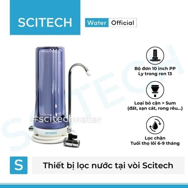 thiet bi loc nuoc tai voi de ban scitech tc1pp
