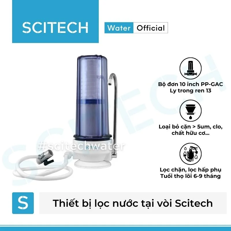 thiet bi loc nuoc tai voi de ban scitech tc1pu