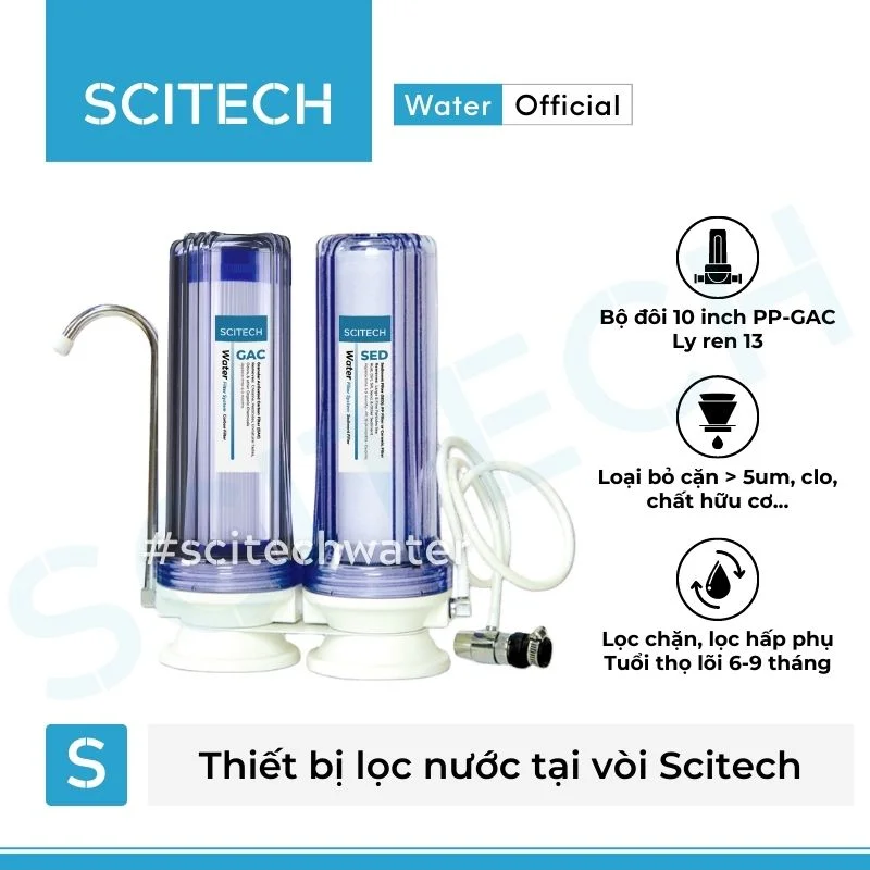 thiet bi loc nuoc tai voi de ban scitech tc2pg