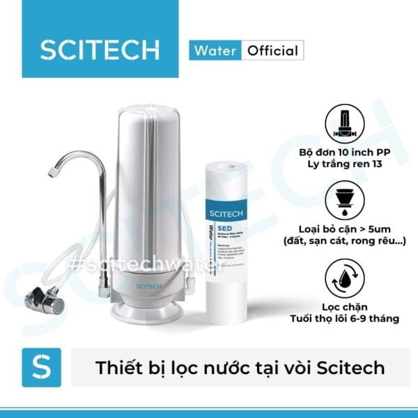 thiet bi loc nuoc tai voi de ban scitech tw1pp