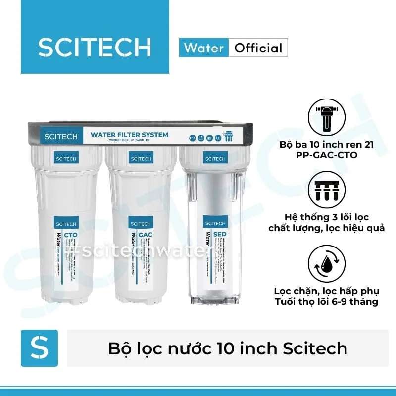 bo ba loc tho 10 inch scitech bo loc nuoc tho dau nguon 3 cap loc 10 inch scitech