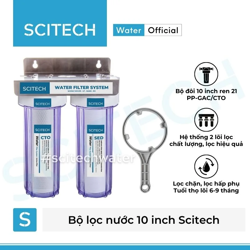 bo doi loc tho 10 inch scitech bo loc nuoc tho dau nguon 2 cap loc 10 inch scitech