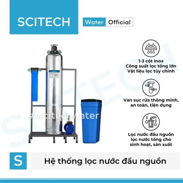he thong lam mem nuoc 1 cot inox van tay