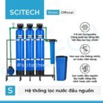 he thong lam mem nuoc 3 cot composite autovalve mau xanh