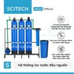 he thong lam mem nuoc 3 cot composite van tay mau xanh