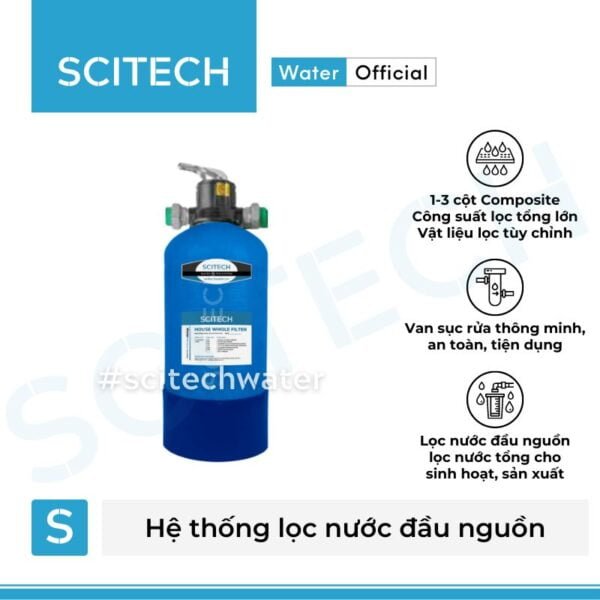 he thong loc nuoc dau nguon 1 cot composite 817 van tay mau xanh