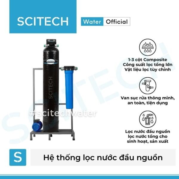 he thong loc nuoc dau nguon 1 cot composite autovalve mau den