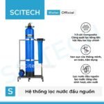 he thong loc nuoc dau nguon 1 cot composite van tay mau xanh