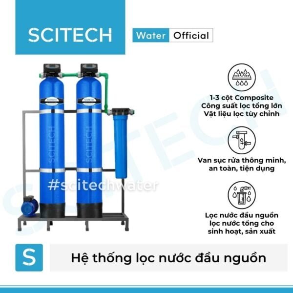 he thong loc nuoc dau nguon 2 cot composite autovalve
