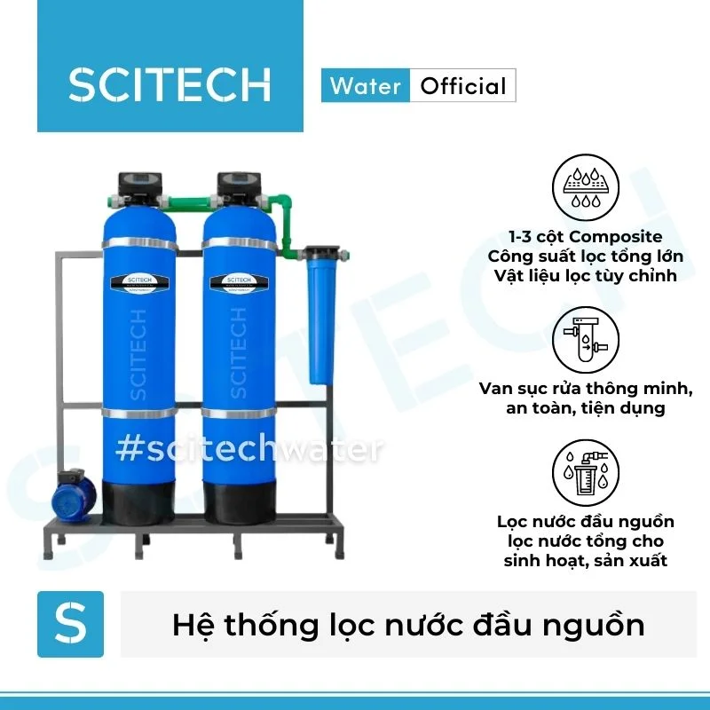 he thong loc nuoc dau nguon 2 cot composite autovalve