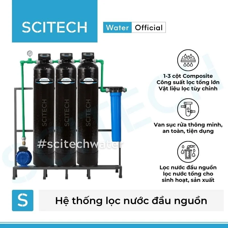 he thong loc nuoc dau nguon 3 cot composite autovalve mau den