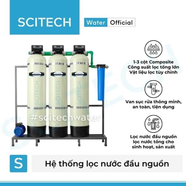 he thong loc nuoc dau nguon 3 cot composite autovalve mau trang