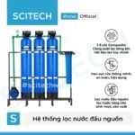 he thong loc nuoc dau nguon 3 cot composite autovalve mau xanh