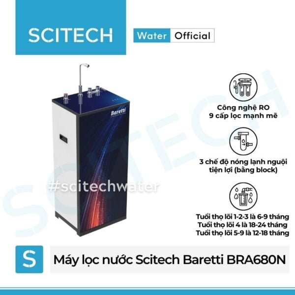 may loc nuoc nong lanh nguoi scitech baretti bra680n