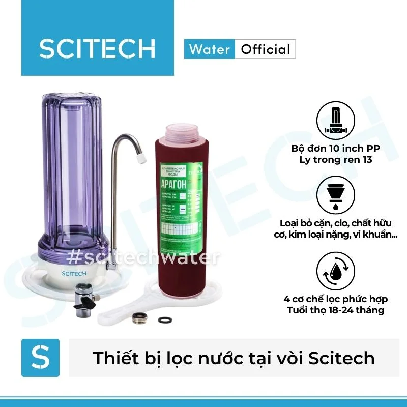 thiet bi loc nuoc tai voi de ban scitech tc1arg