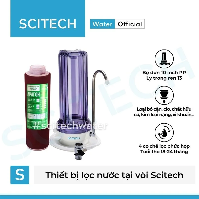 thiet bi loc nuoc tai voi de ban scitech tc1arg