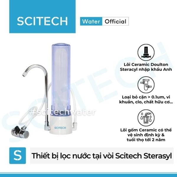 thiet bi loc nuoc tai voi de ban scitech sterasyl tc1cer