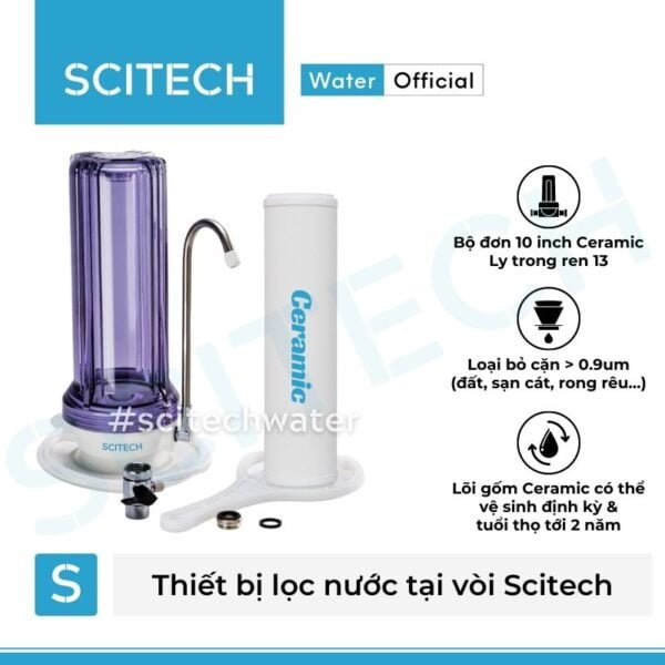 thiet bi loc nuoc tai voi de ban scitech tc1cer