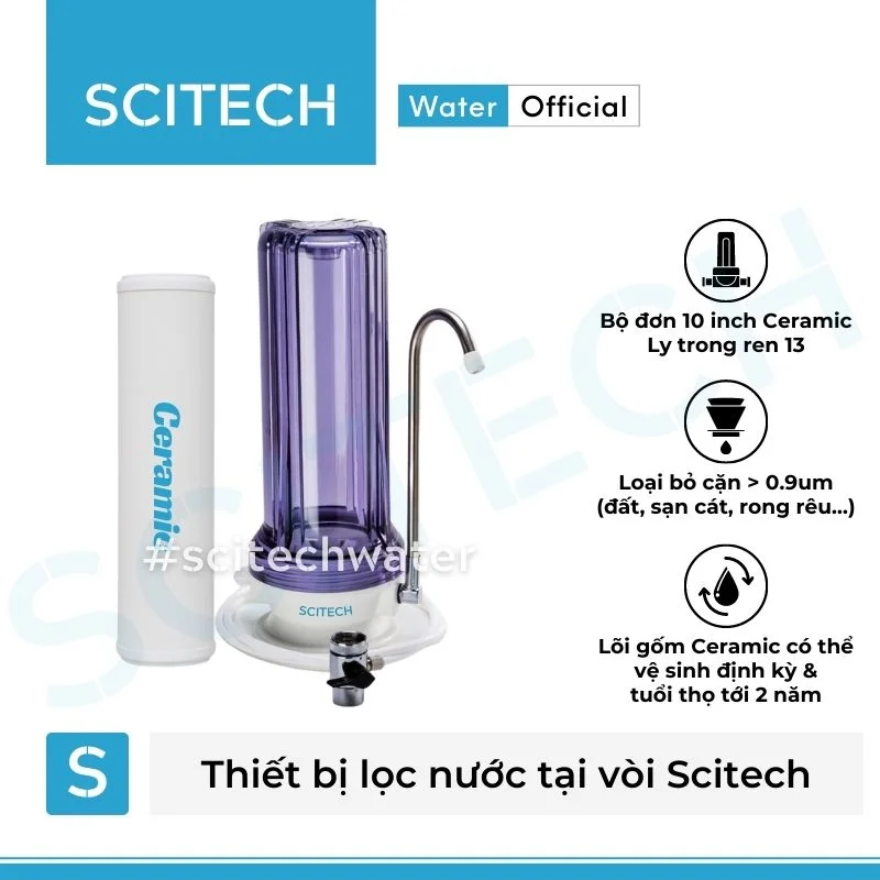thiet bi loc nuoc tai voi de ban scitech tc1cer