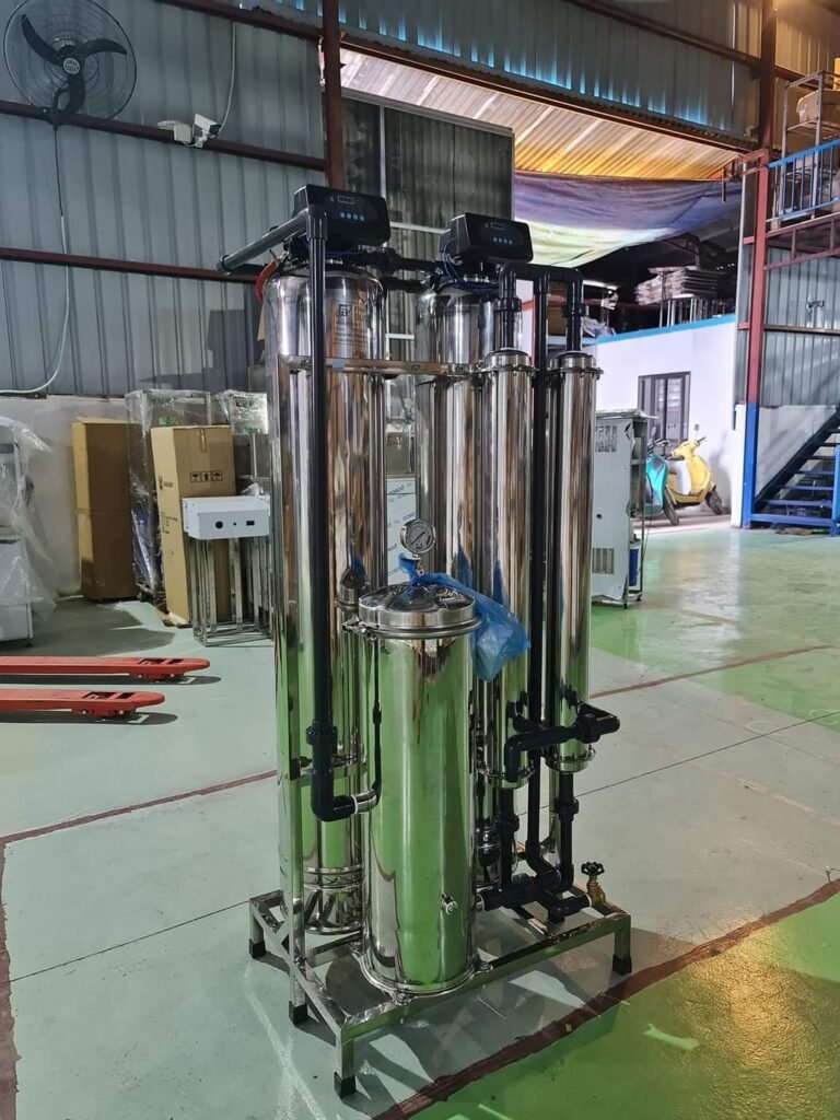 hinh thuc te he 2 cot inox 1054 autovalve khung ong pvc kem uf bon loc tinh