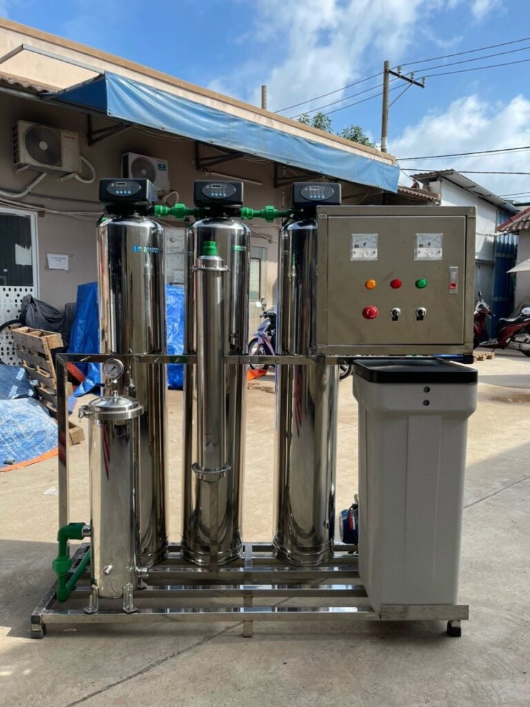 hinh thuc te he 3 cot inox 1054 autovalve khung bom ong ppr thung muoi tu dien kem uf bon loc tinh